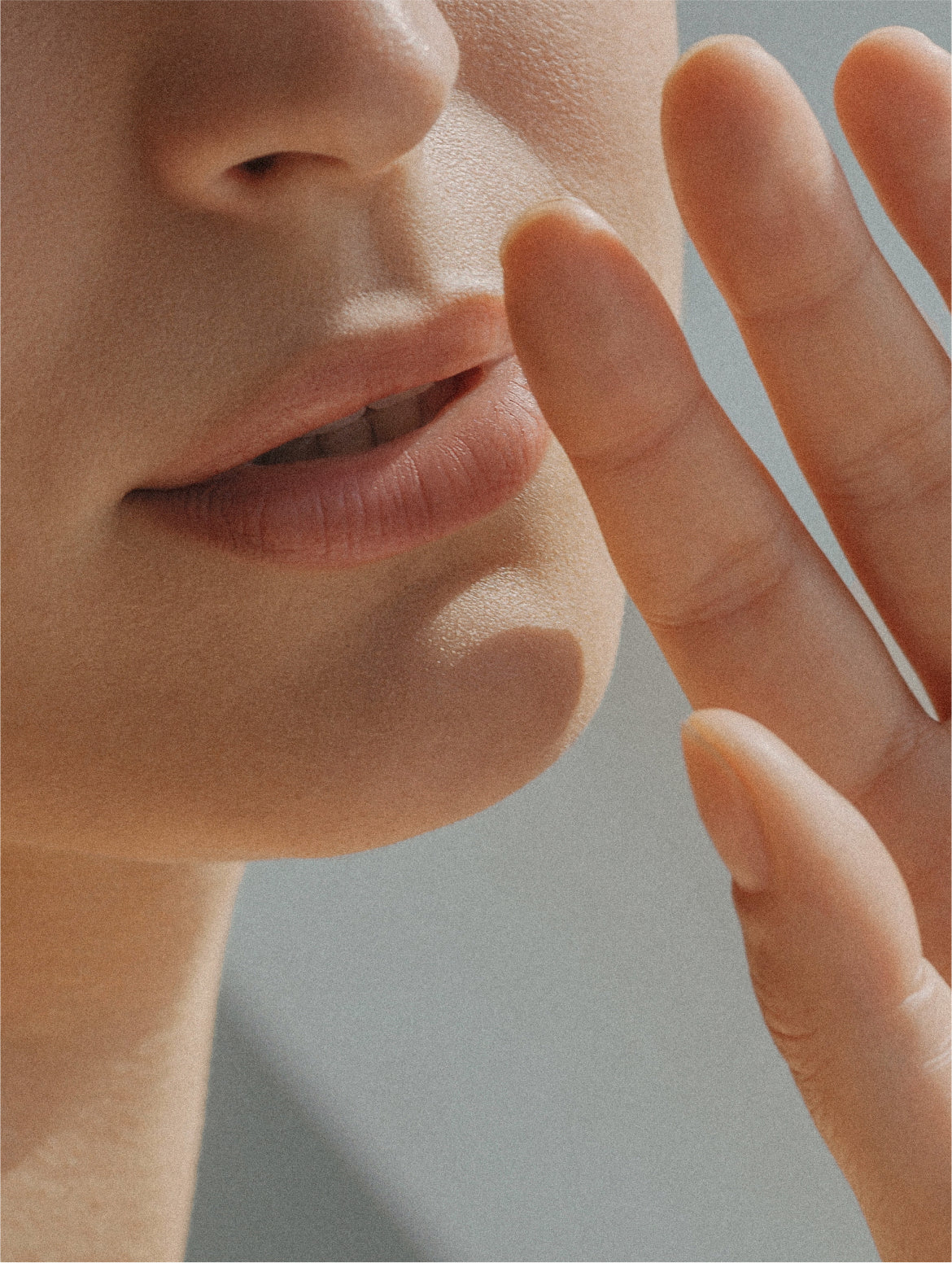LUMINA oil-to-milk cleanser applied to the face